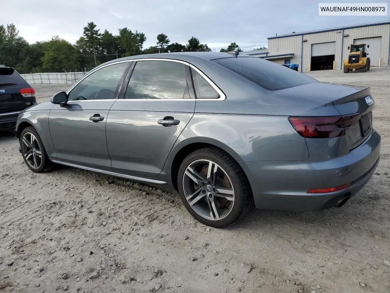 WAUENAF49HN008973 2017 Audi A4 Premium Plus