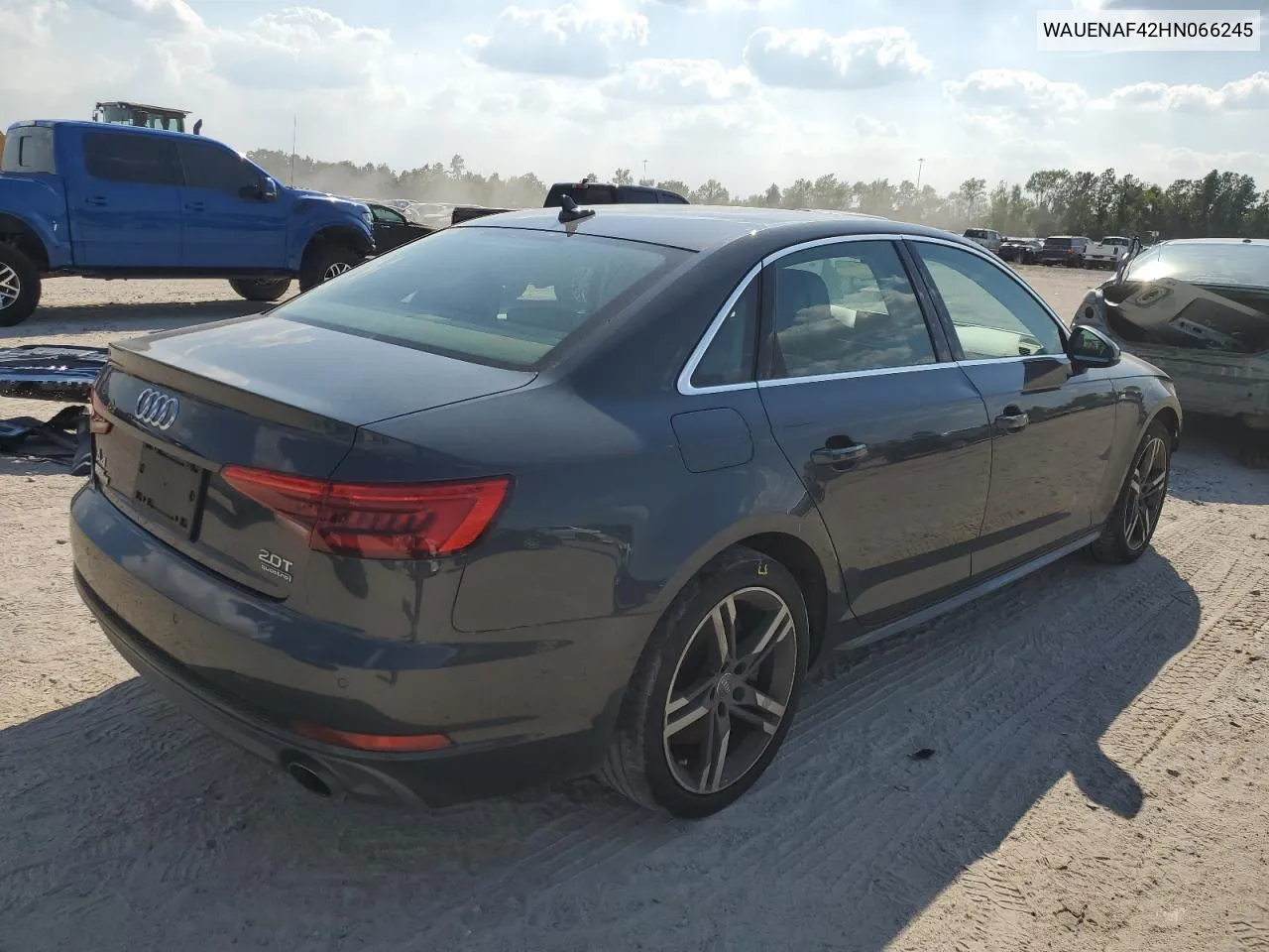 WAUENAF42HN066245 2017 Audi A4 Premium Plus