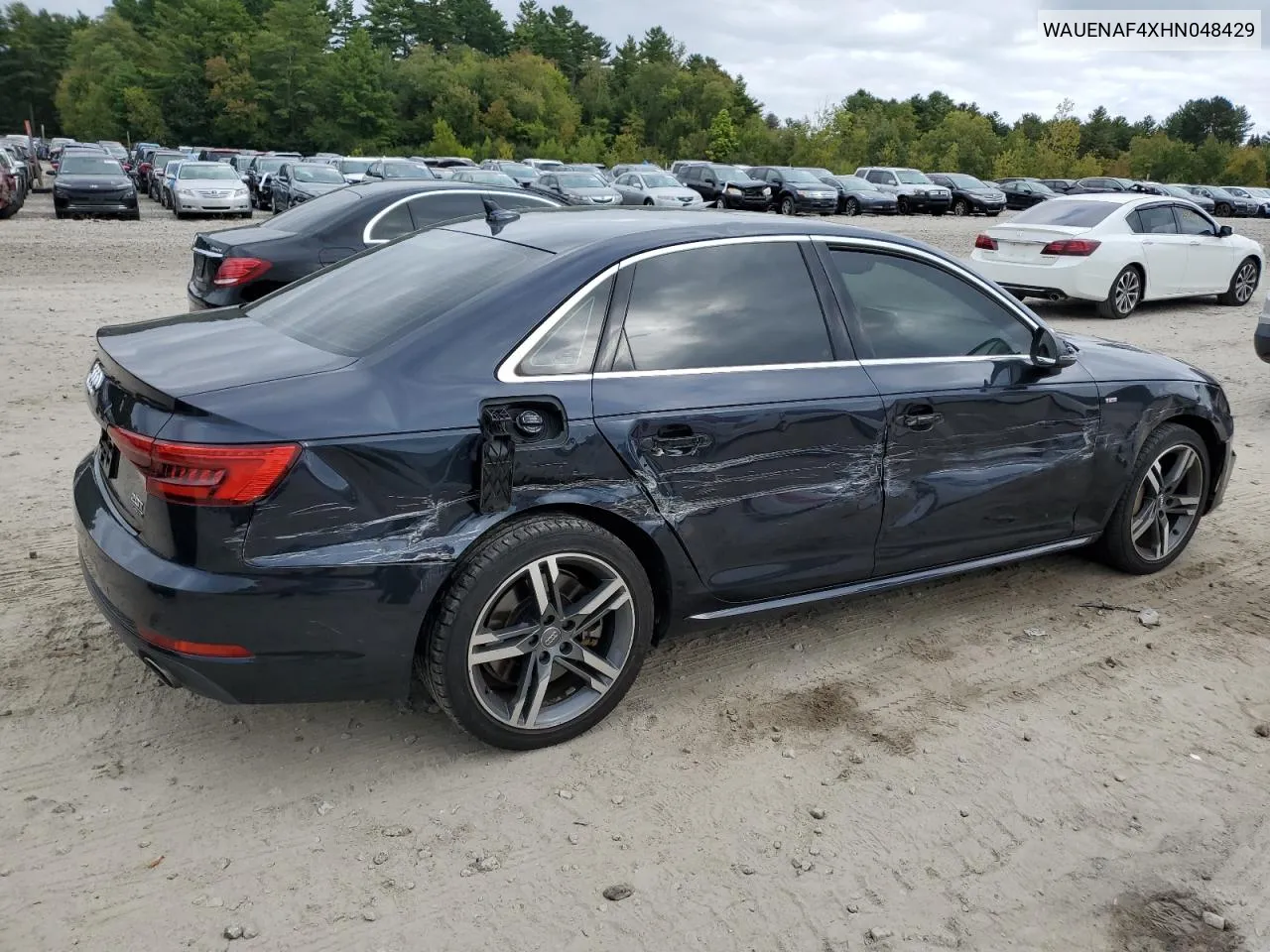 WAUENAF4XHN048429 2017 Audi A4 Premium Plus