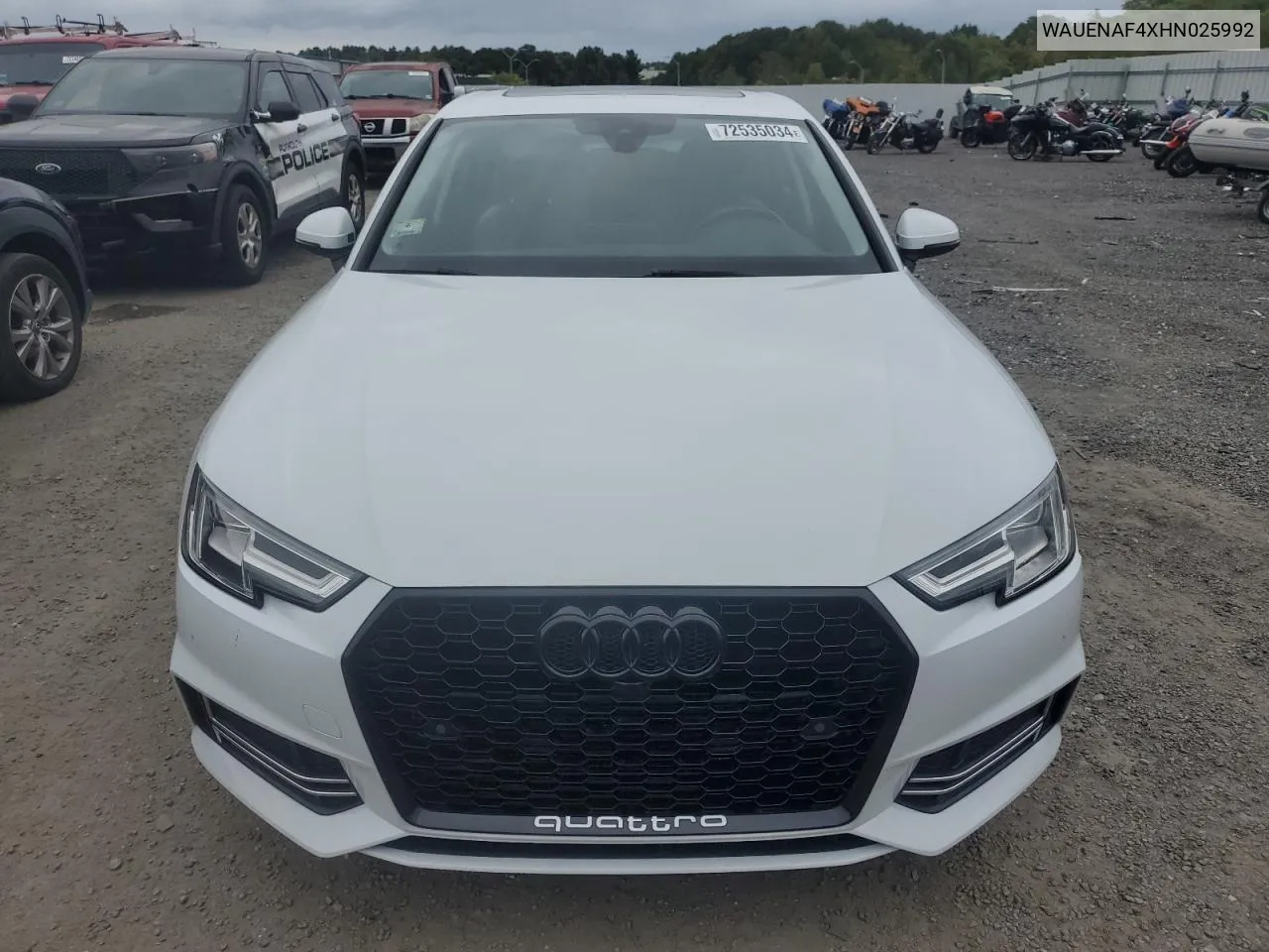 2017 Audi A4 Premium Plus VIN: WAUENAF4XHN025992 Lot: 72535034