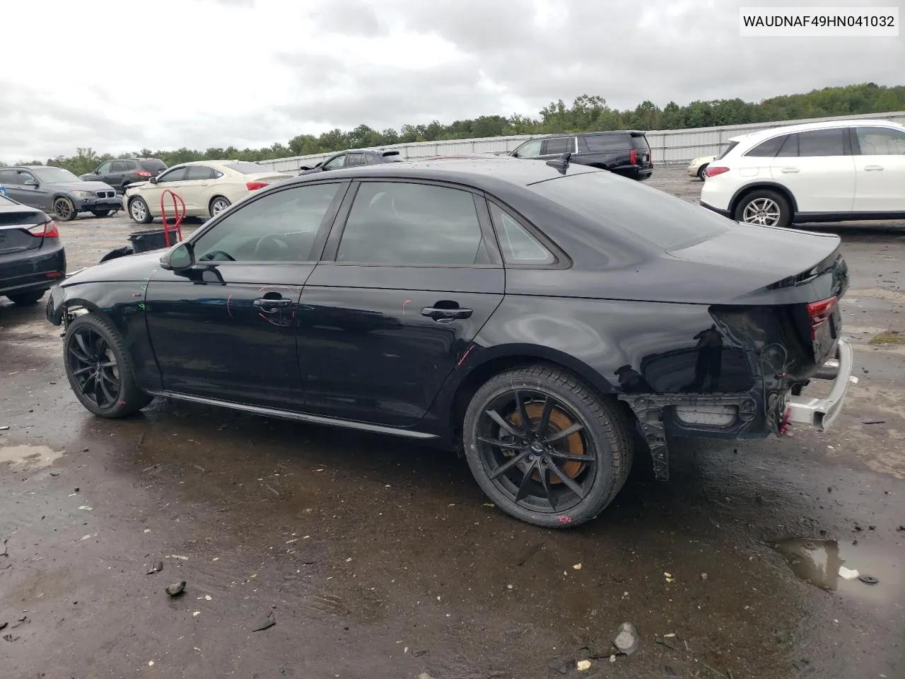 WAUDNAF49HN041032 2017 Audi A4 Premium