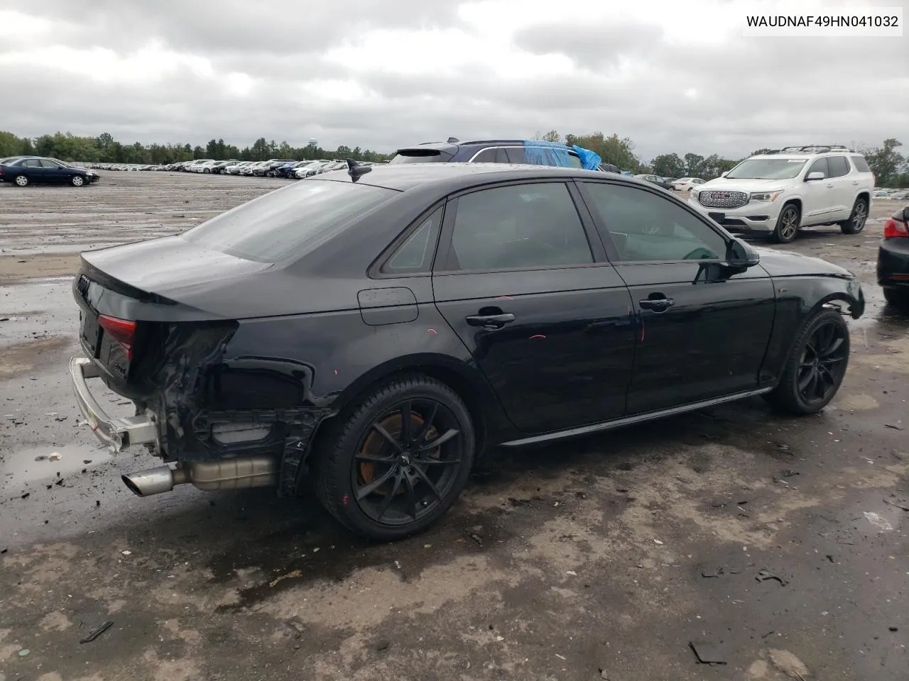 WAUDNAF49HN041032 2017 Audi A4 Premium