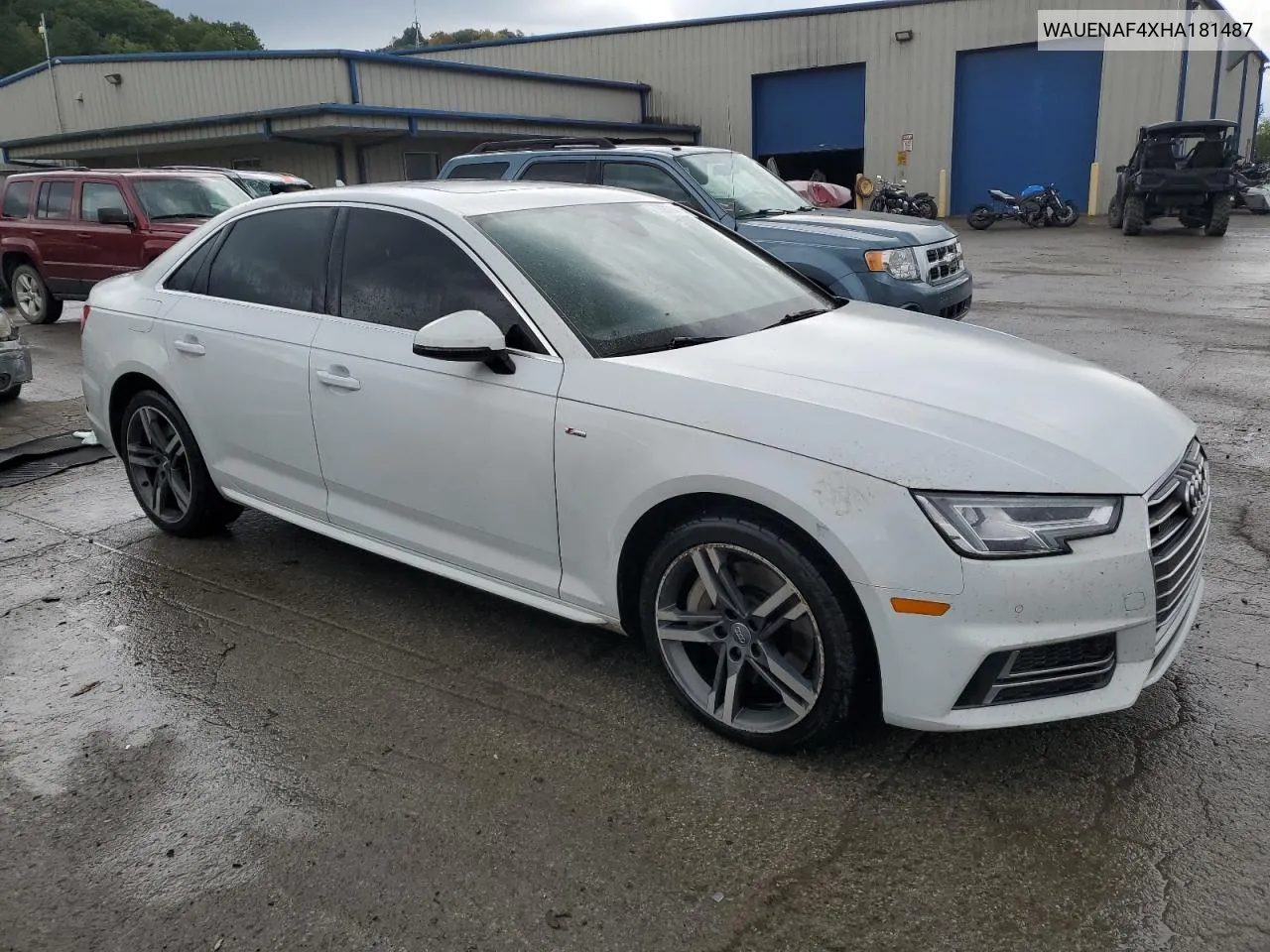 2017 Audi A4 Premium Plus VIN: WAUENAF4XHA181487 Lot: 72911434