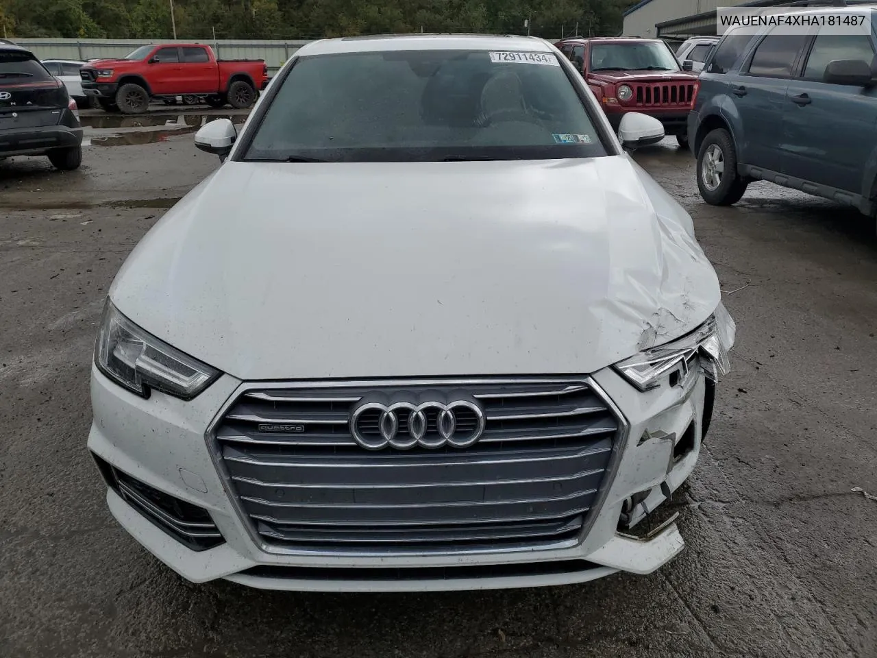 2017 Audi A4 Premium Plus VIN: WAUENAF4XHA181487 Lot: 72911434