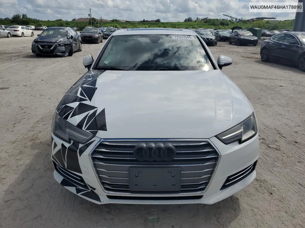 2017 Audi A4 Ultra Premium VIN: WAUGMAF46HA178890 Lot: 72983944