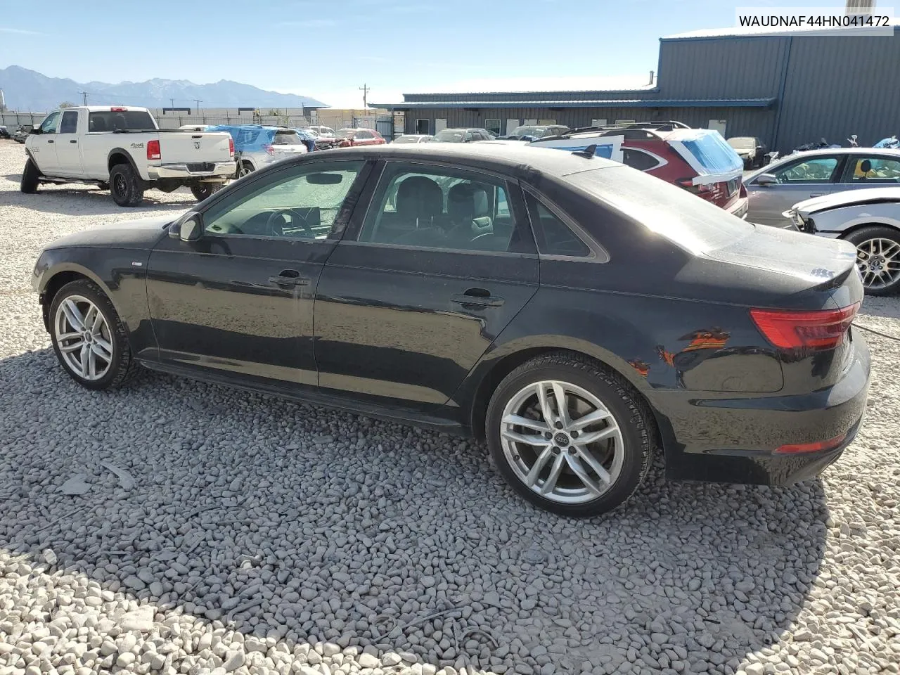 2017 Audi A4 Premium VIN: WAUDNAF44HN041472 Lot: 73504164