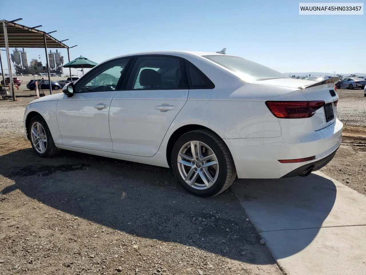 2017 Audi A4 Premium VIN: WAUGNAF45HN033457 Lot: 73802504