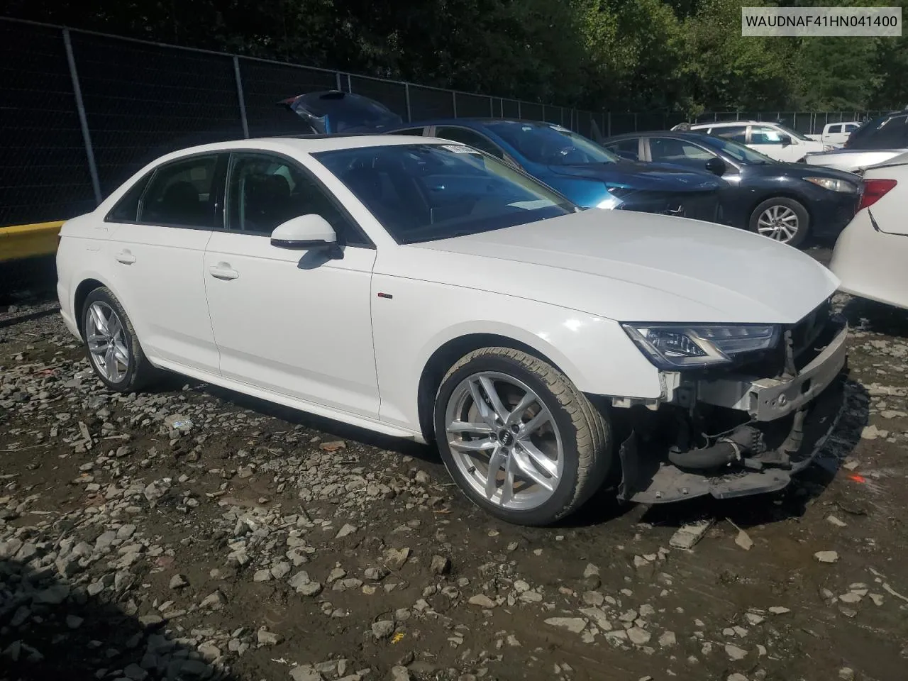 WAUDNAF41HN041400 2017 Audi A4 Premium