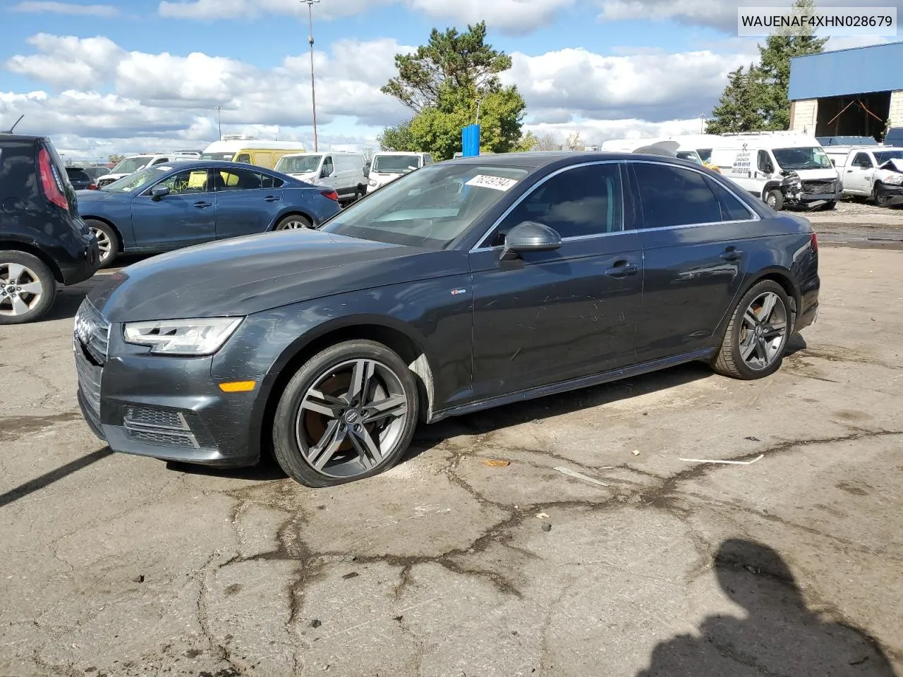 WAUENAF4XHN028679 2017 Audi A4 Premium Plus