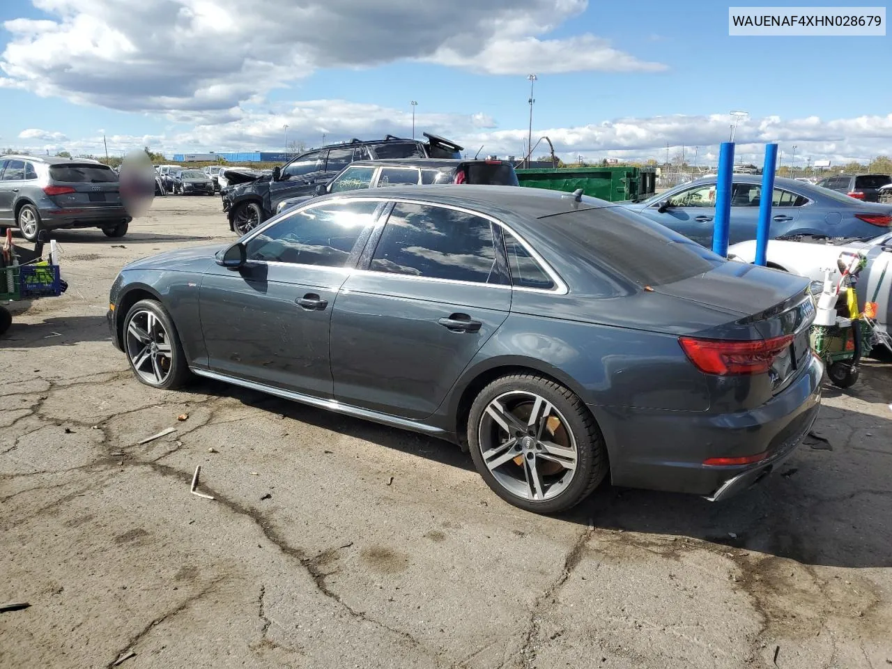 WAUENAF4XHN028679 2017 Audi A4 Premium Plus