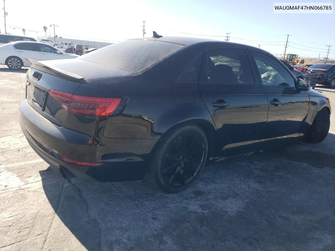 2017 Audi A4 Ultra Premium VIN: WAUGMAF47HN066785 Lot: 76839234