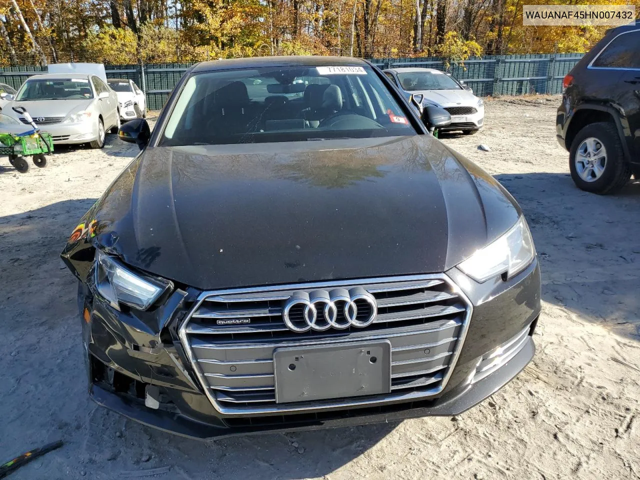 2017 Audi A4 Premium VIN: WAUANAF45HN007432 Lot: 77181034