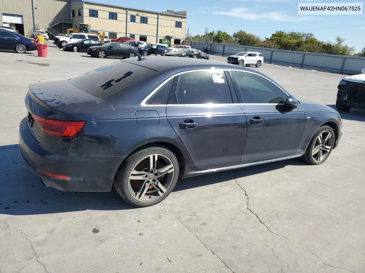 2017 Audi A4 Premium Plus VIN: WAUENAF42HN067525 Lot: 78333684