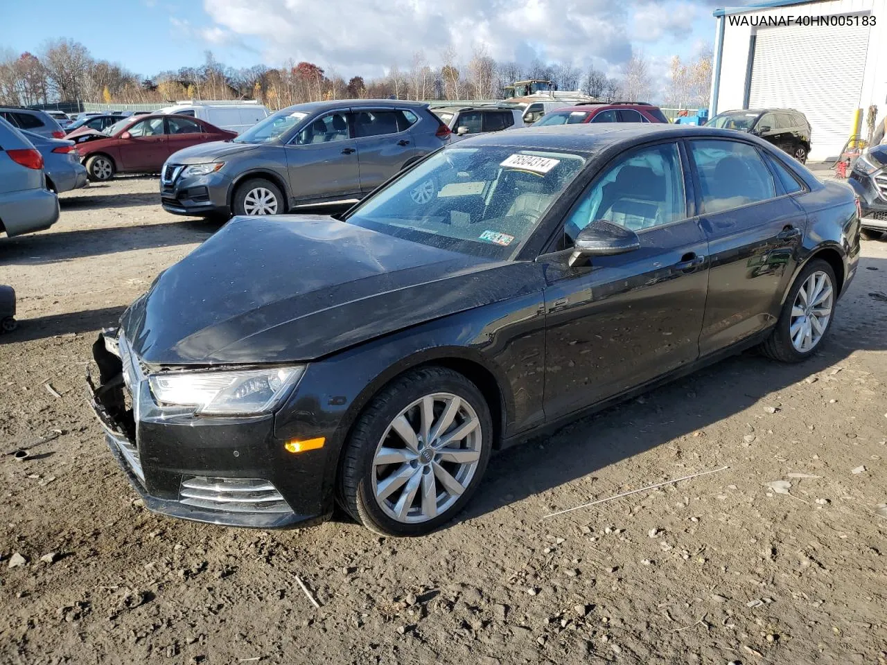 2017 Audi A4 Premium VIN: WAUANAF40HN005183 Lot: 78504314