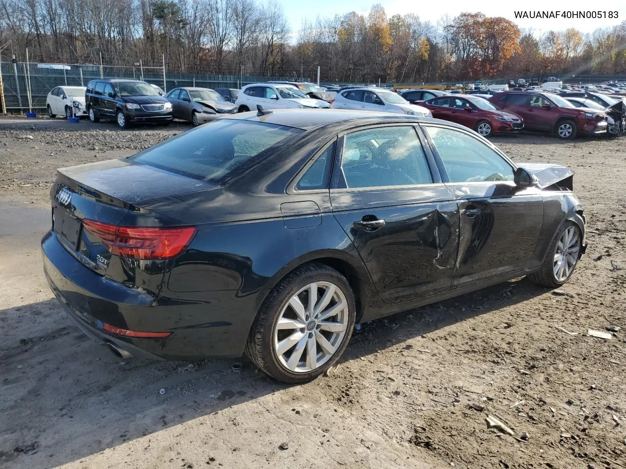 2017 Audi A4 Premium VIN: WAUANAF40HN005183 Lot: 78504314