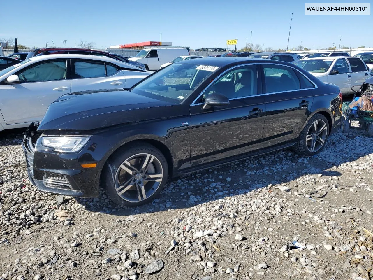 2017 Audi A4 Premium Plus VIN: WAUENAF44HN003101 Lot: 78665244