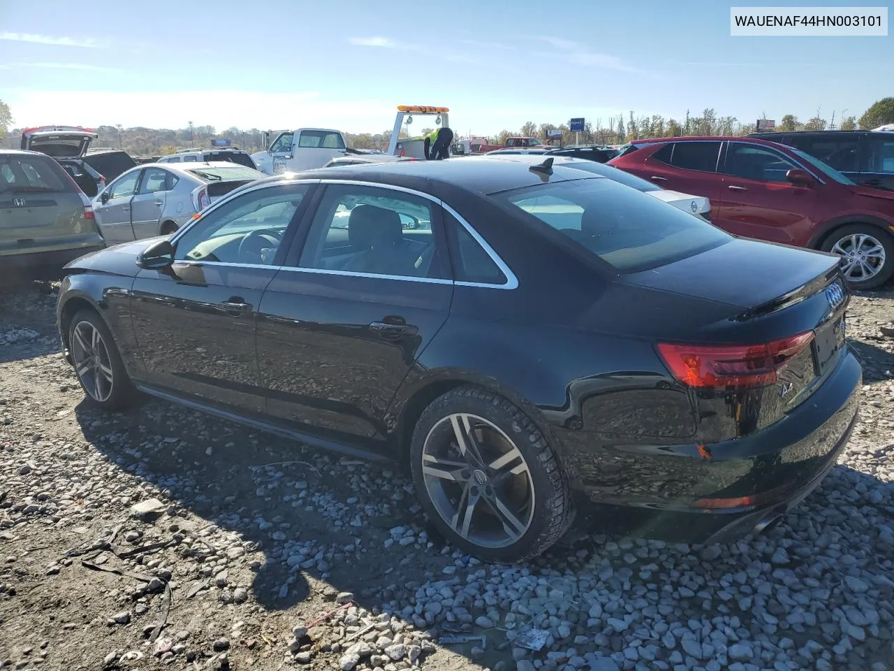 2017 Audi A4 Premium Plus VIN: WAUENAF44HN003101 Lot: 78665244