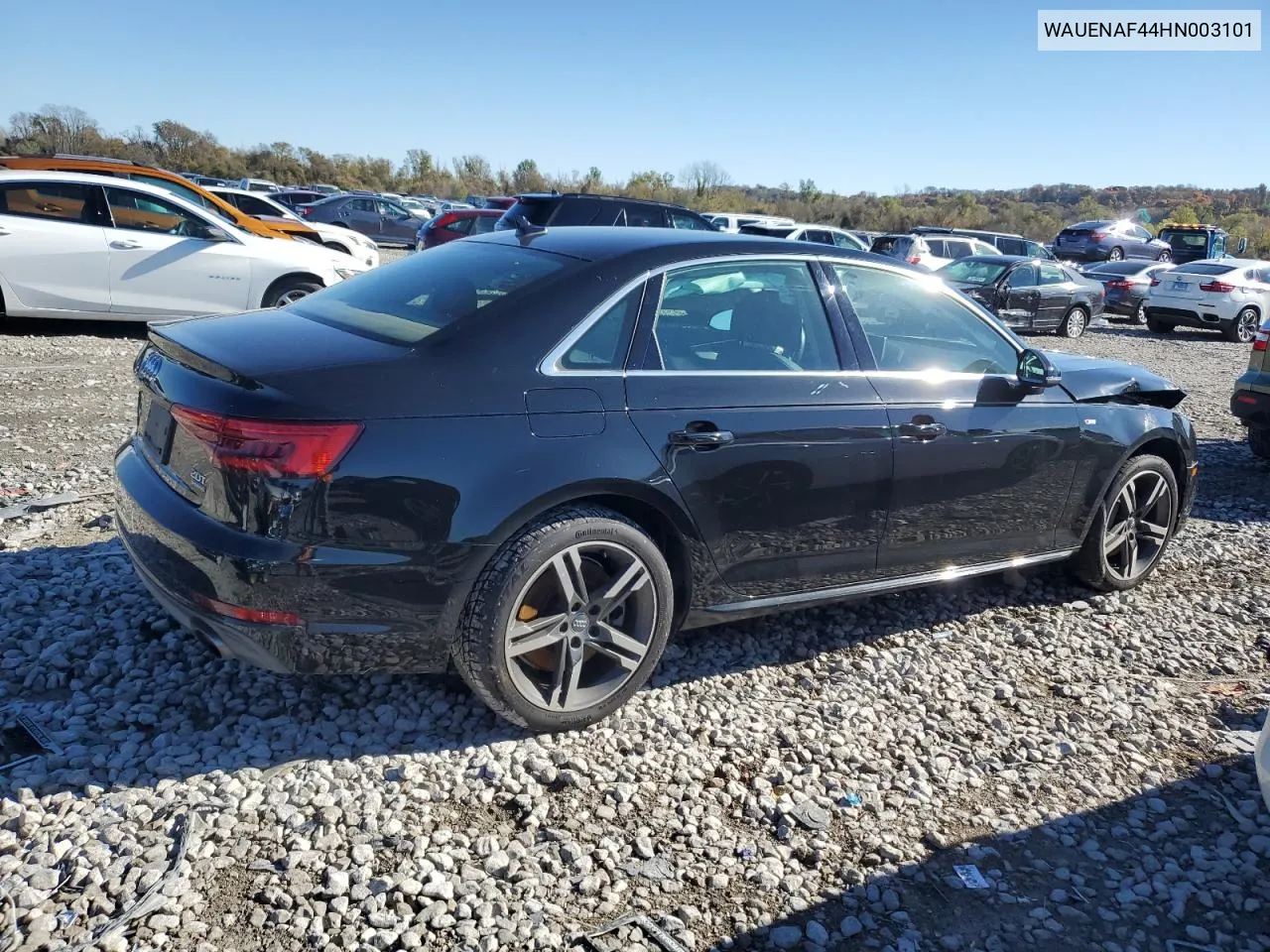 2017 Audi A4 Premium Plus VIN: WAUENAF44HN003101 Lot: 78665244