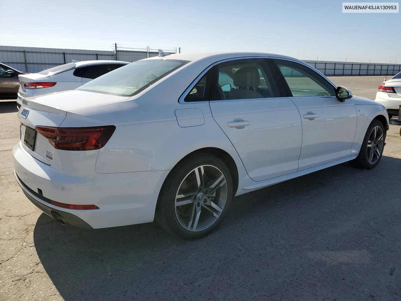 2018 Audi A4 Premium Plus VIN: WAUENAF43JA130953 Lot: 57137834