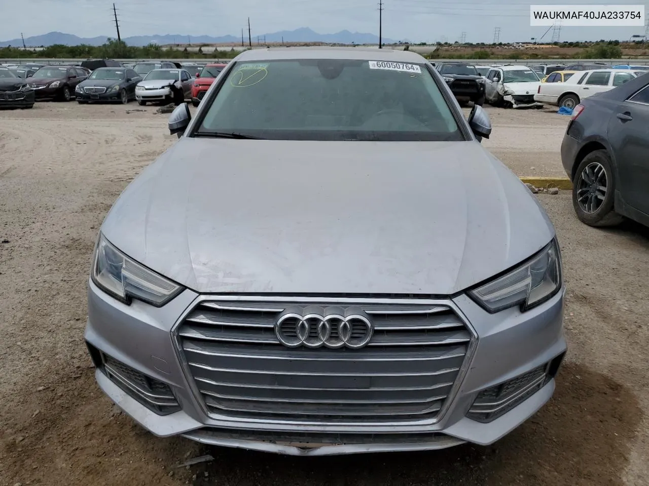 2018 Audi A4 Premium VIN: WAUKMAF40JA233754 Lot: 60050764