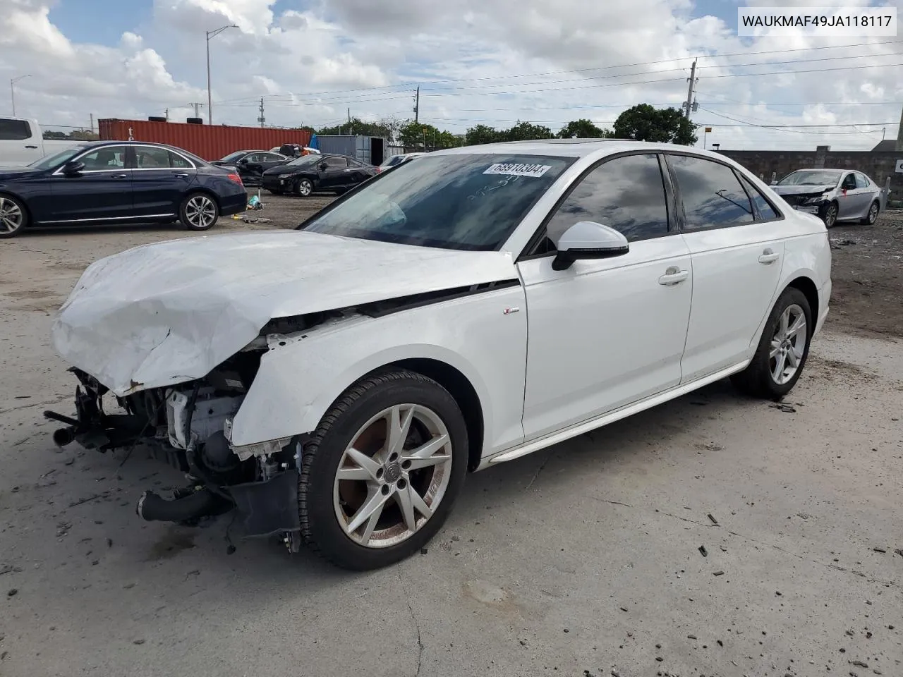 WAUKMAF49JA118117 2018 Audi A4 Premium