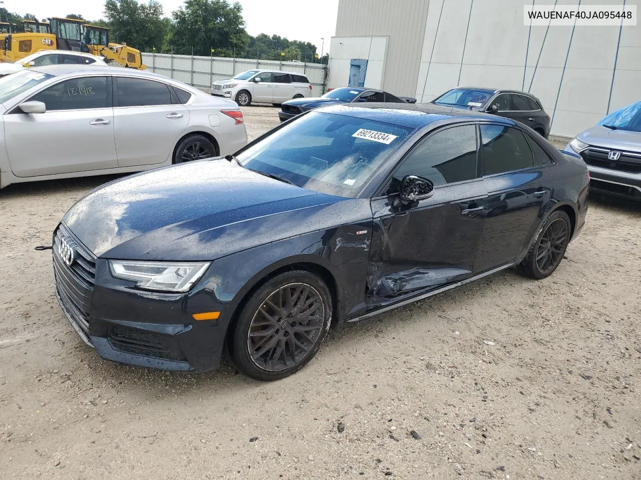 2018 Audi A4 Premium Plus VIN: WAUENAF40JA095448 Lot: 69213334