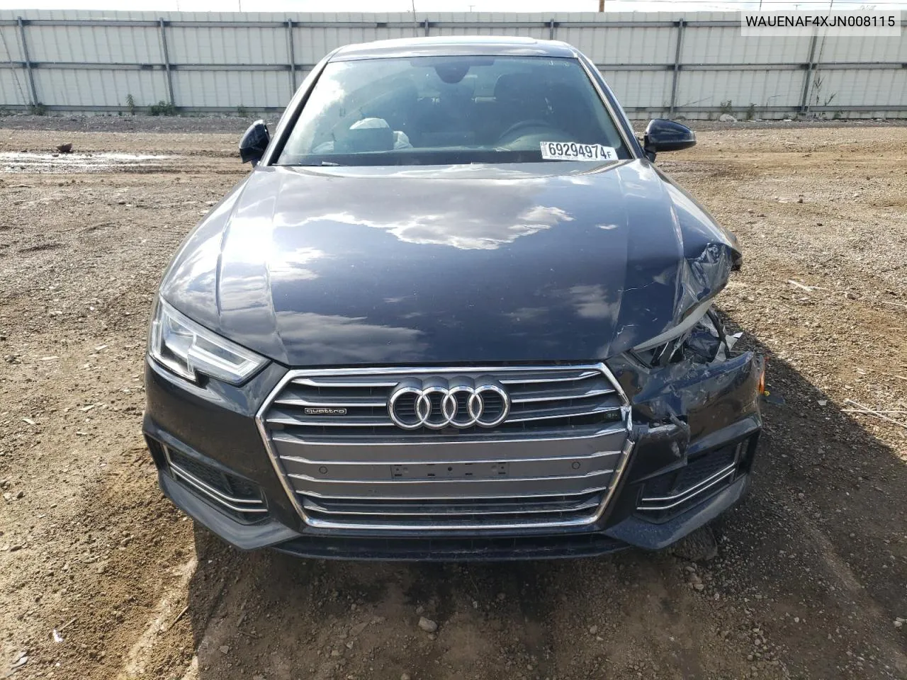 2018 Audi A4 Premium Plus VIN: WAUENAF4XJN008115 Lot: 69294974