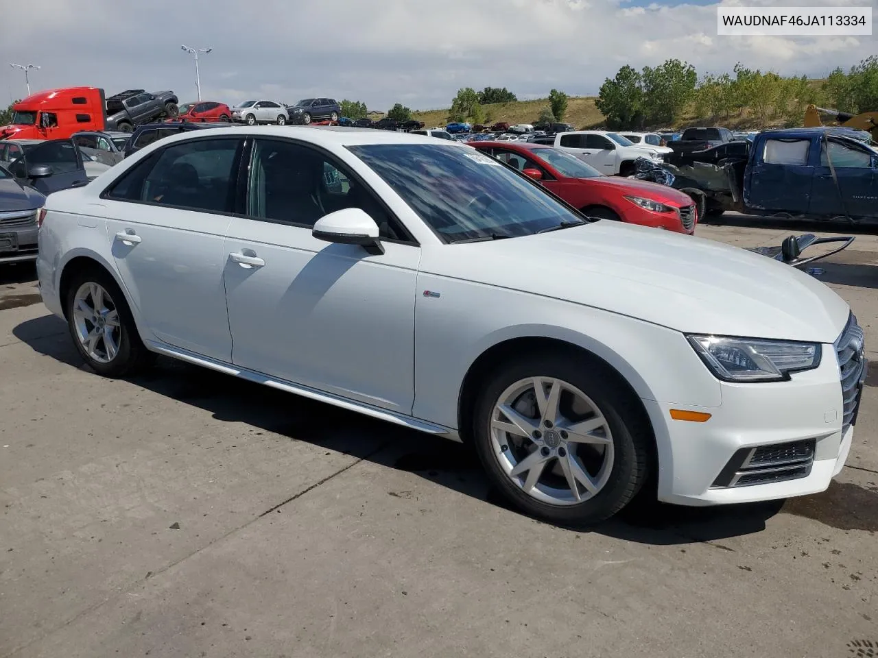 2018 Audi A4 Premium VIN: WAUDNAF46JA113334 Lot: 69416284