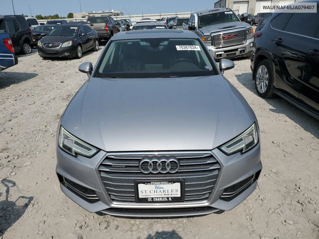 2018 Audi A4 Premium Plus VIN: WAUENAF45JA079407 Lot: 70387034