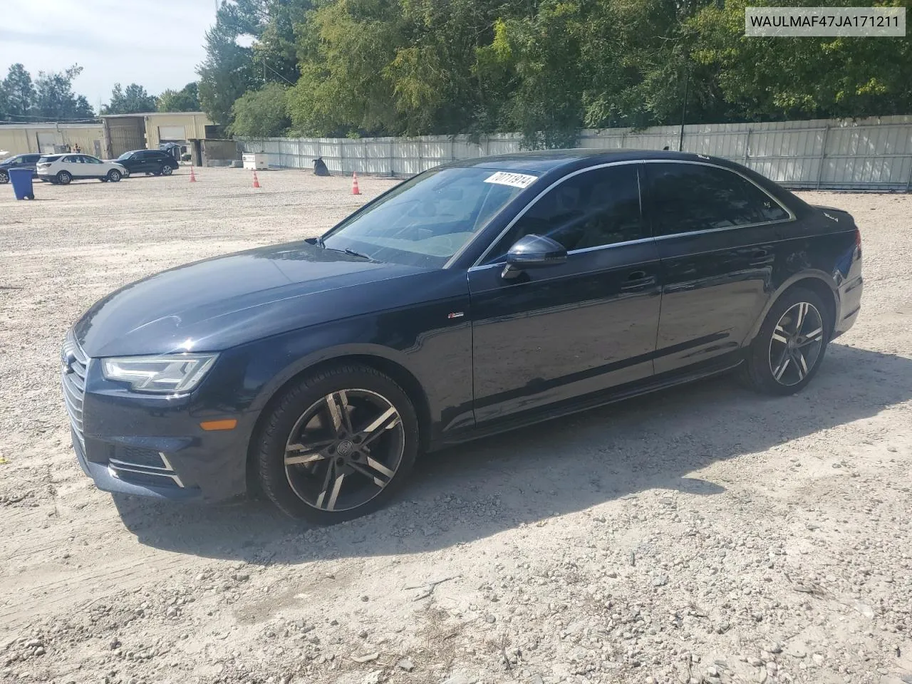 2018 Audi A4 Premium Plus VIN: WAULMAF47JA171211 Lot: 70711914