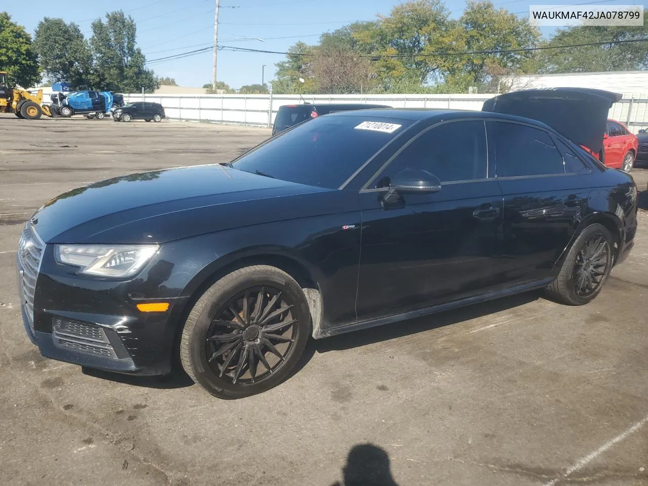 WAUKMAF42JA078799 2018 Audi A4 Premium