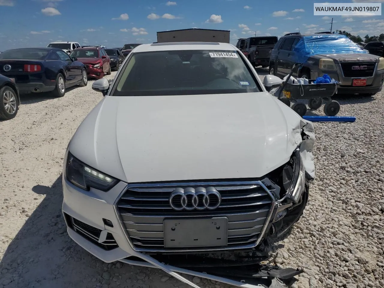 WAUKMAF49JN019807 2018 Audi A4 Premium