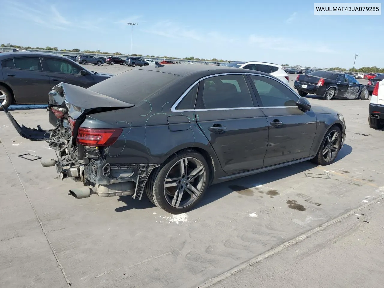 2018 Audi A4 Premium Plus VIN: WAULMAF43JA079285 Lot: 72009934