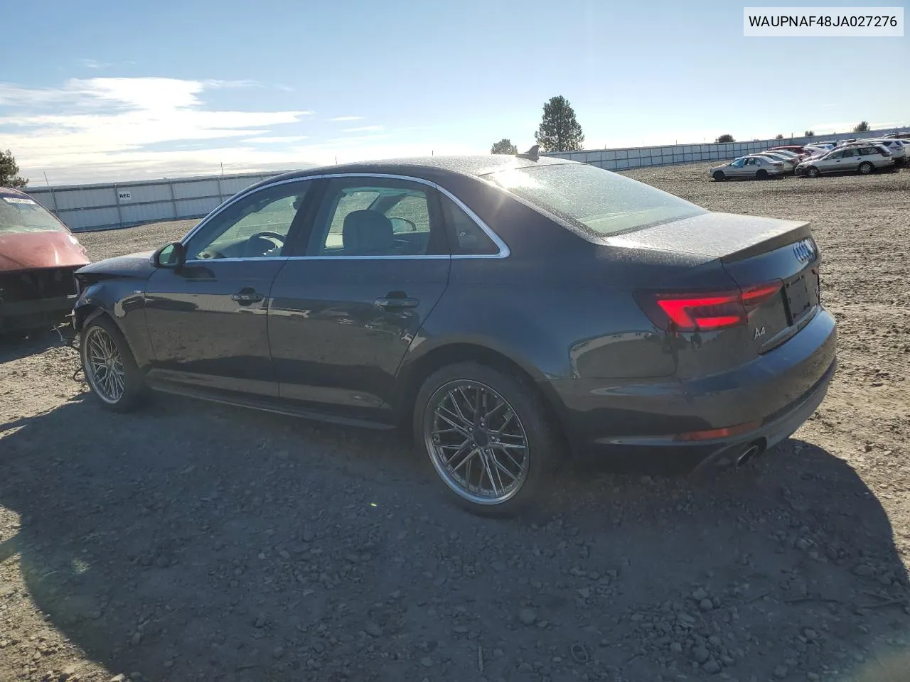 WAUPNAF48JA027276 2018 Audi A4 Premium Plus