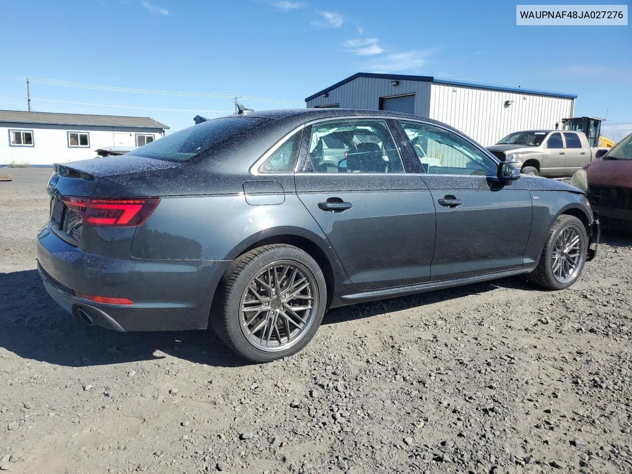 2018 Audi A4 Premium Plus VIN: WAUPNAF48JA027276 Lot: 73421744