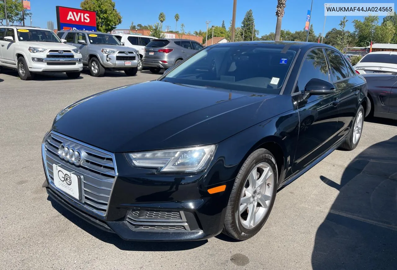 WAUKMAF44JA024565 2018 Audi A4 Premium