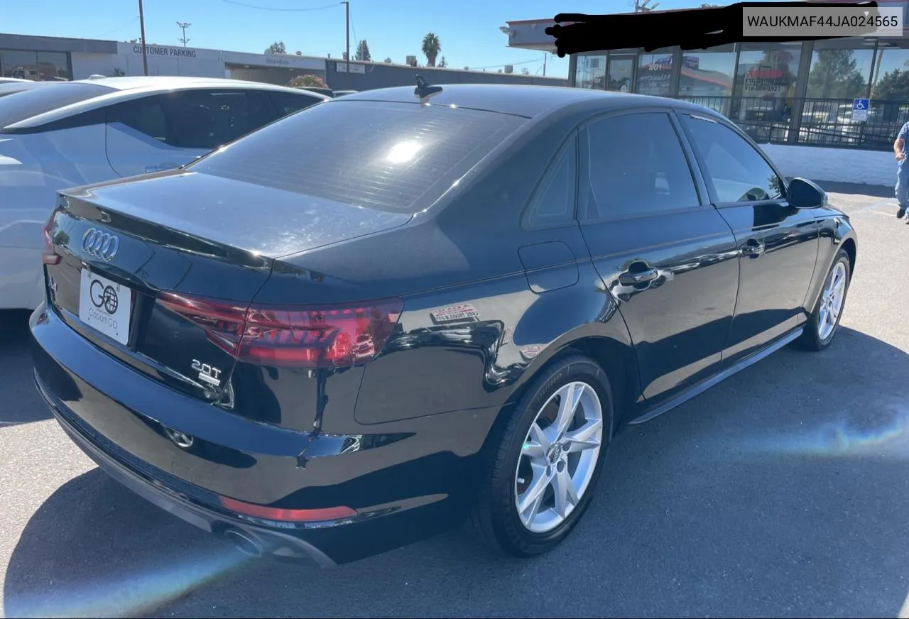 2018 Audi A4 Premium VIN: WAUKMAF44JA024565 Lot: 73595444