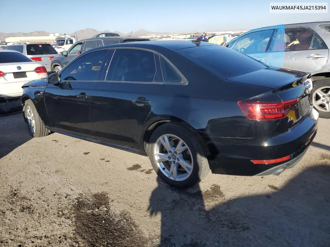 2018 Audi A4 Premium VIN: WAUKMAF45JA215394 Lot: 73715054