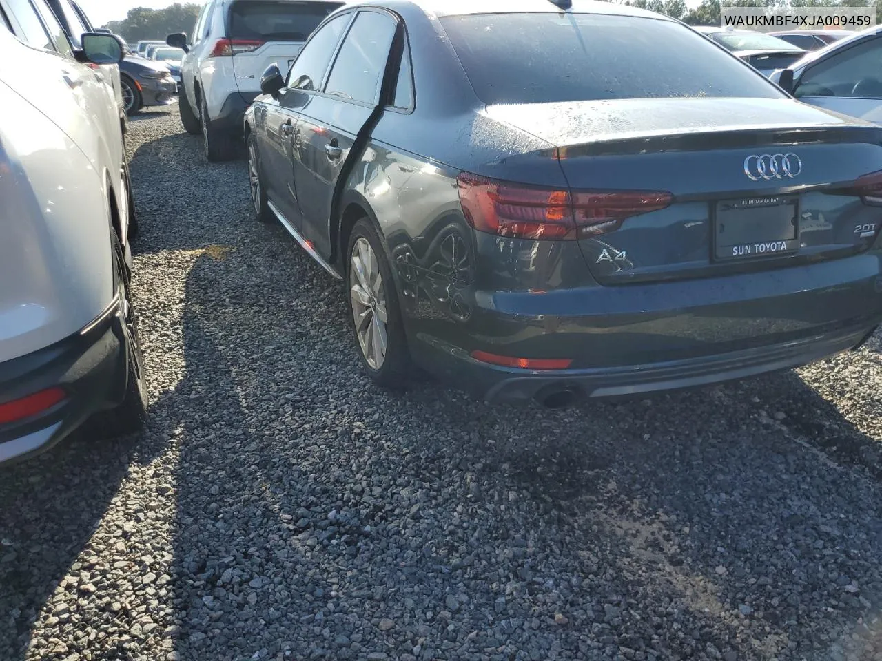 WAUKMBF4XJA009459 2018 Audi A4 Premium