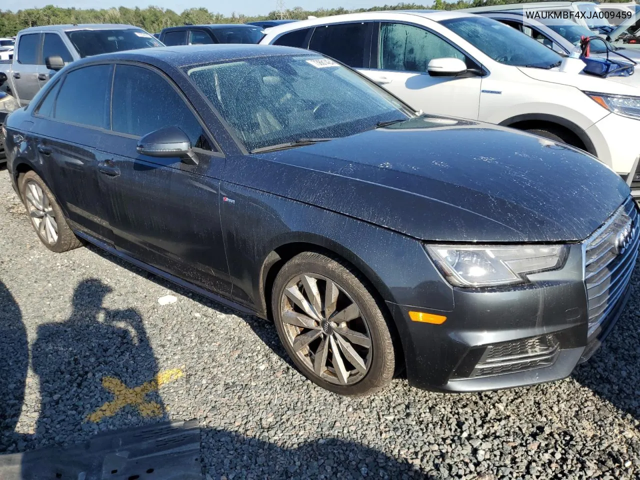 WAUKMBF4XJA009459 2018 Audi A4 Premium