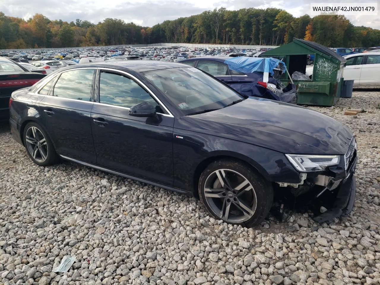 2018 Audi A4 Premium Plus VIN: WAUENAF42JN001479 Lot: 73941664