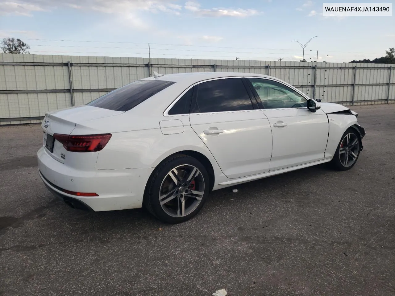 2018 Audi A4 Premium Plus VIN: WAUENAF4XJA143490 Lot: 75598574