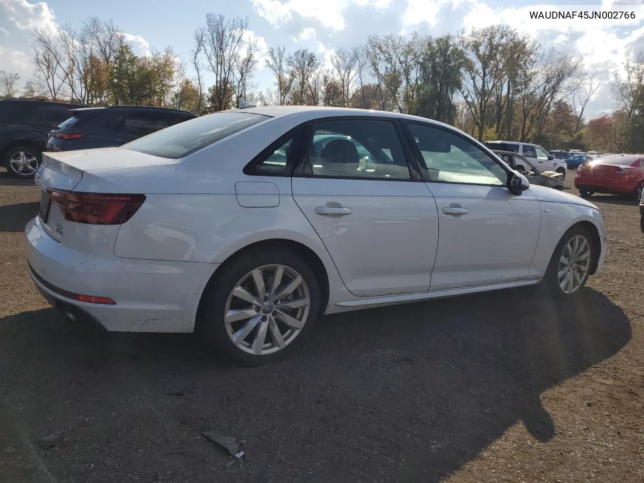 2018 Audi A4 Premium VIN: WAUDNAF45JN002766 Lot: 75637434