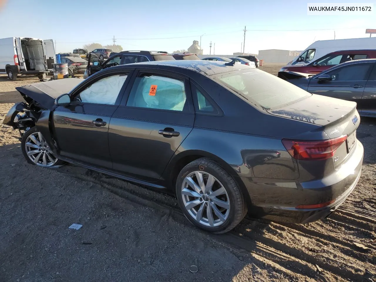 2018 Audi A4 Premium VIN: WAUKMAF45JN011672 Lot: 76131874