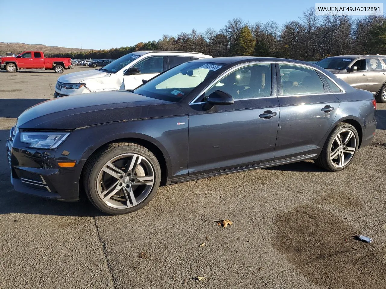 2018 Audi A4 Premium Plus VIN: WAUENAF49JA012891 Lot: 76624144