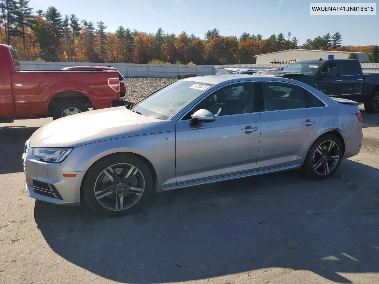 2018 Audi A4 Premium Plus VIN: WAUENAF41JN018516 Lot: 76755874