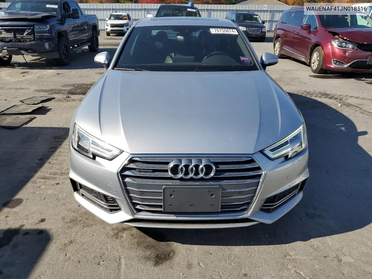 2018 Audi A4 Premium Plus VIN: WAUENAF41JN018516 Lot: 76755874