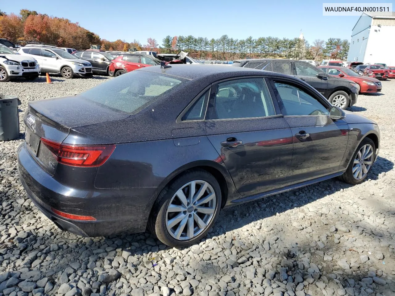 2018 Audi A4 Premium VIN: WAUDNAF40JN001511 Lot: 76795234