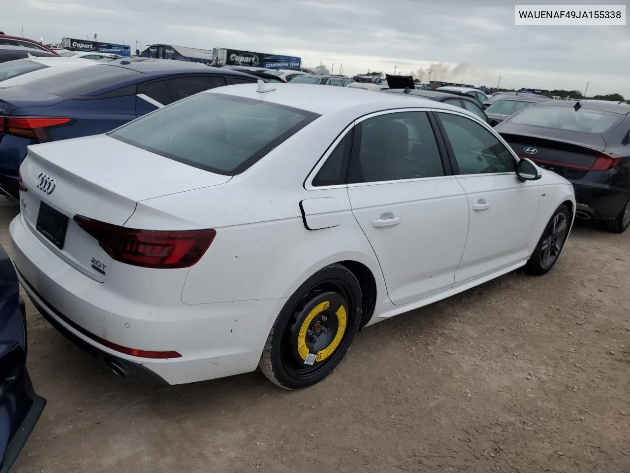 2018 Audi A4 Premium Plus VIN: WAUENAF49JA155338 Lot: 77001634