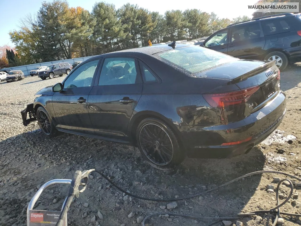 2018 Audi A4 Premium Plus VIN: WAUENAF48JA057868 Lot: 77445084